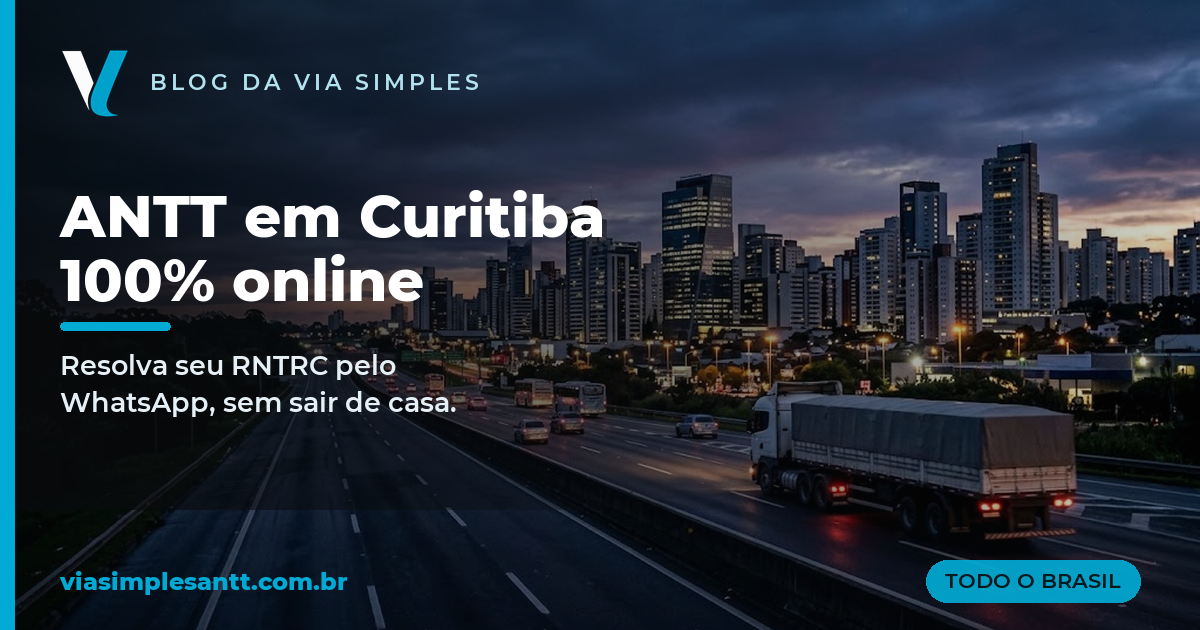 ANTT em Curitiba: Resolva seu RNTRC 100% Online